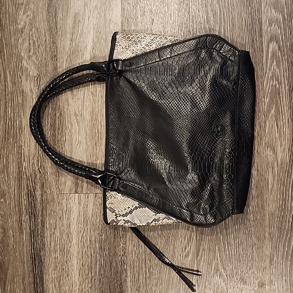 Elliott Lucca Black & Snakeskin print Tote Bag